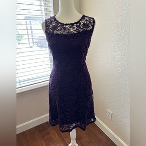 Purple Crochet Dress